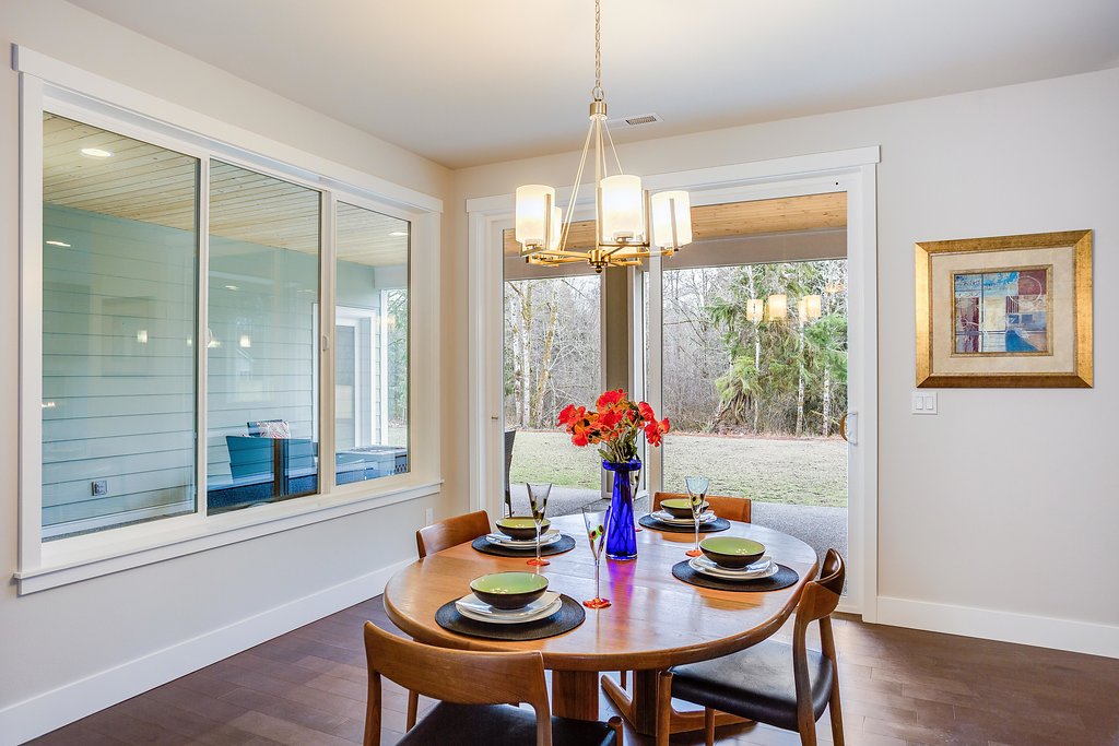 Dining room looking out to patio