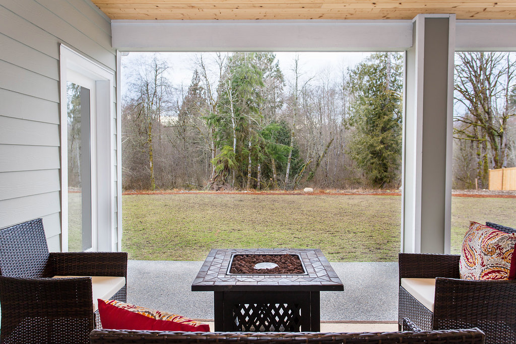 Outdoor patio and backyard