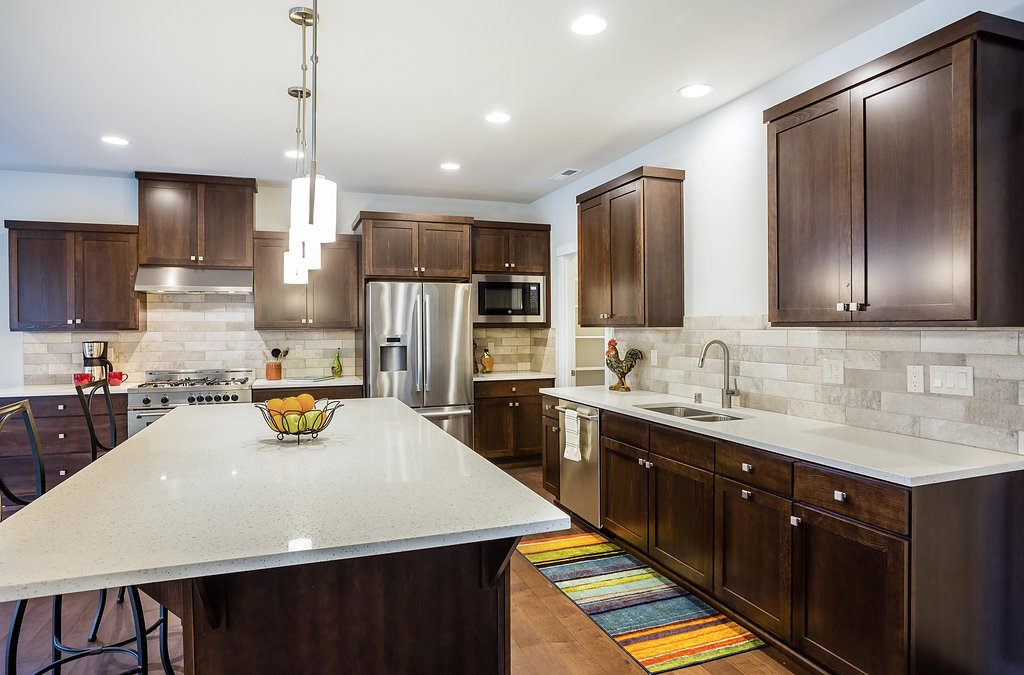 Kitchen with kitchen island