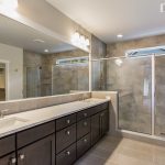 dual vanities and walk in shower