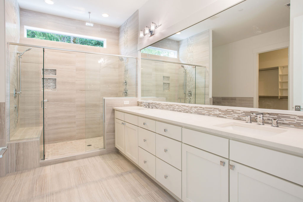 Dual Vanity Master Bath with Walk-In Shower