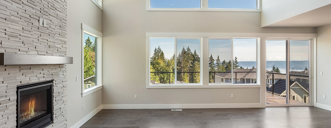 Double Story Windows in Open Great Room